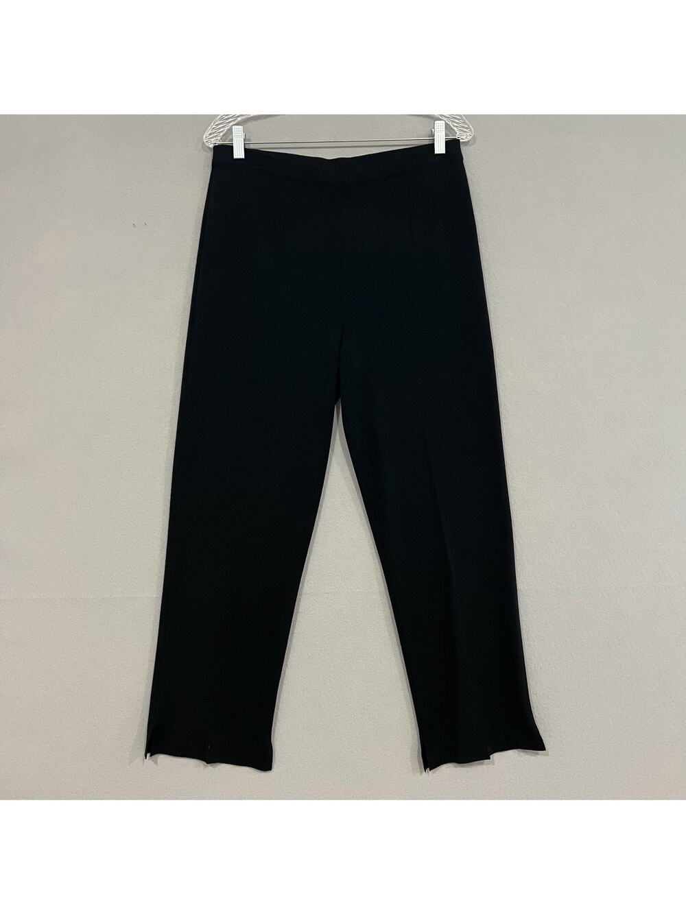 Ming Wang Black Pull On Pants Medium Minimalist Lagenlook Quiet Luxury